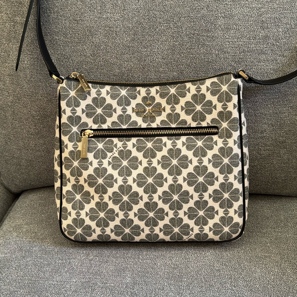 Kate Spade Signature Spade Flower Crossbody Bag , Silver Hardware,